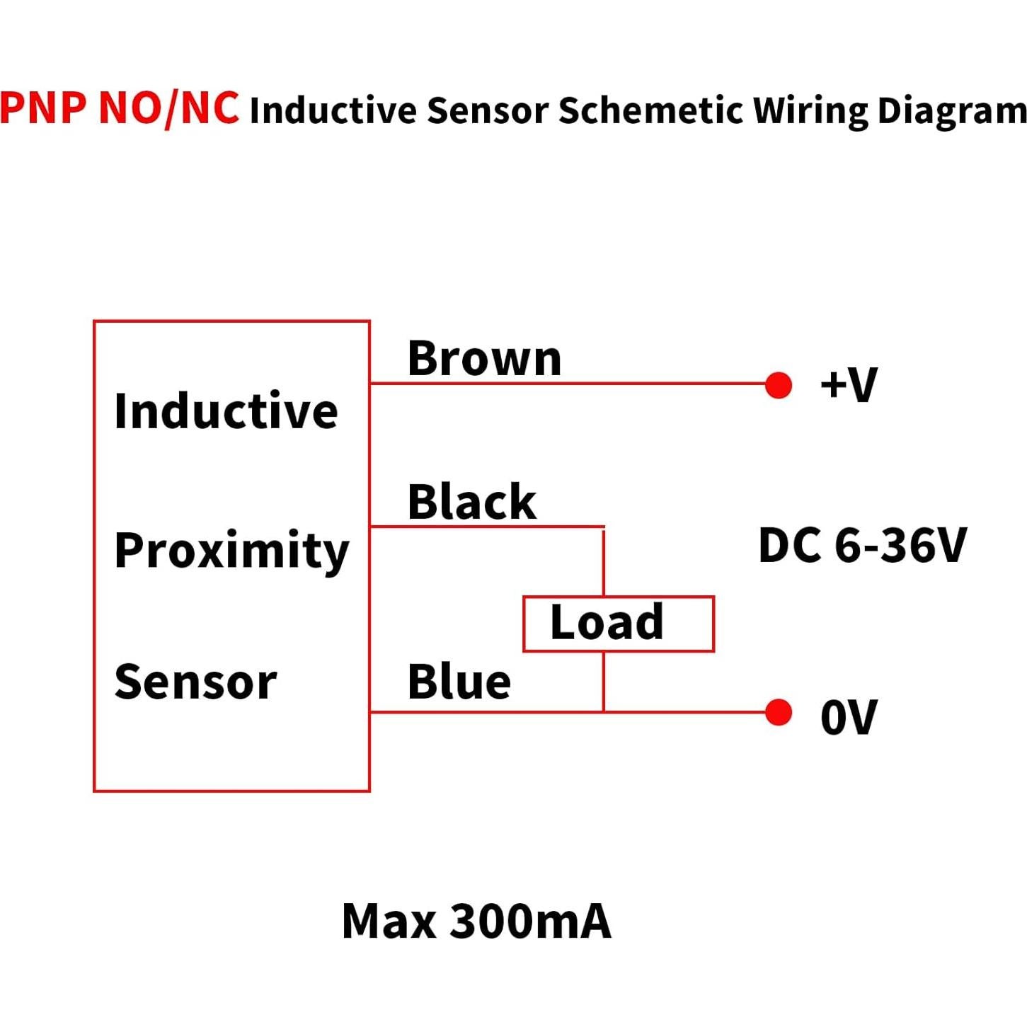 5 Pcs Sensor de Proximidad Inductivo PNP NC M12 4mm 6-36V