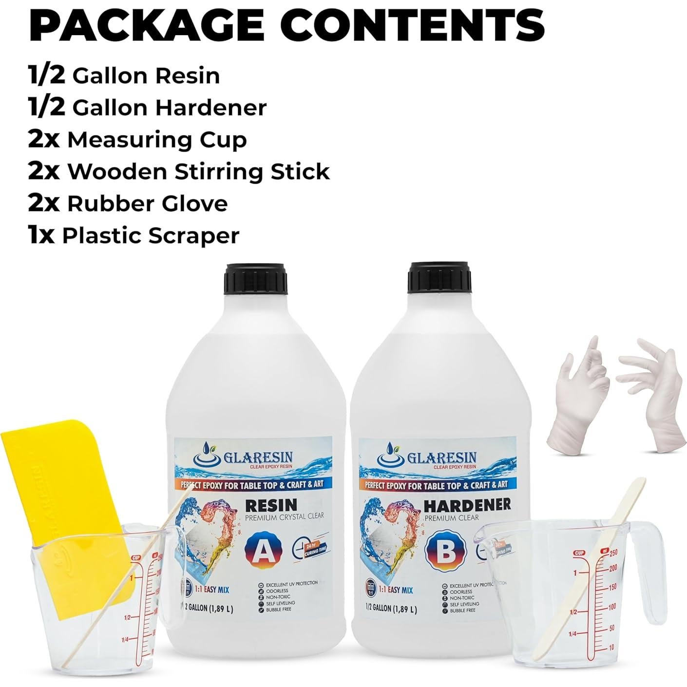 Kit de Resina Epóxica Clara 3.78L ARCMARIN Sin Burbujas