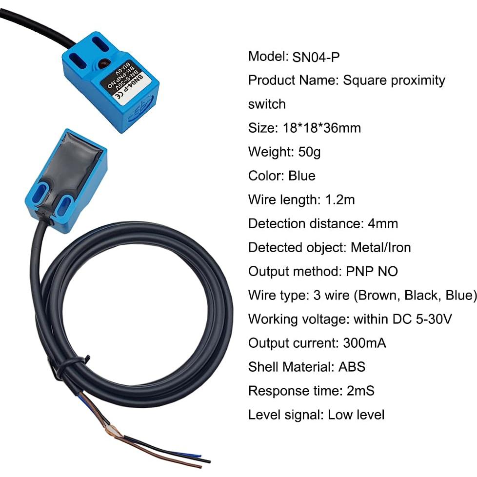 Sensor de Proximidad Inductivo Haldzemo SN04-P PNP NO 4mm