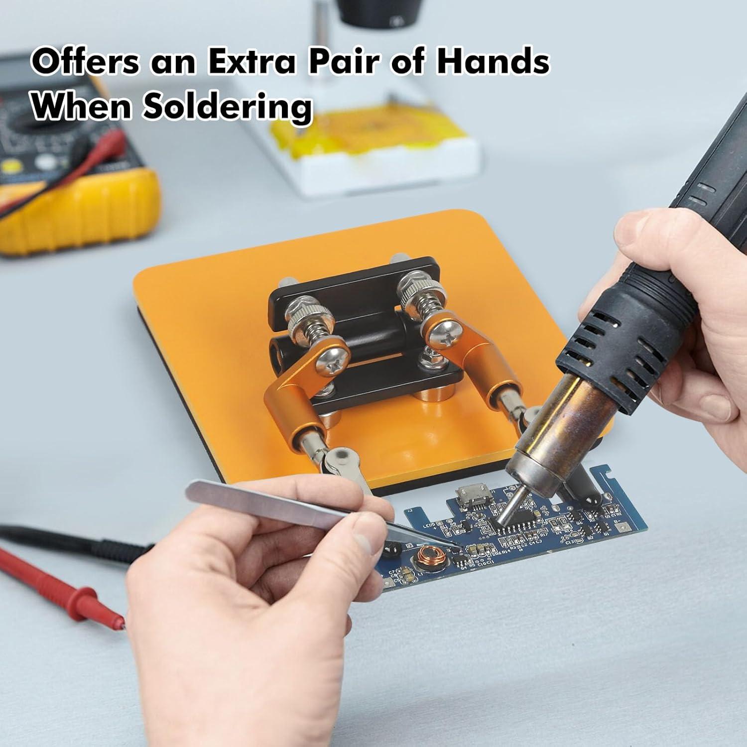 Estación de Soldadura NOEVSBIG con 4 Brazos Flexibles y Base 10x10cm