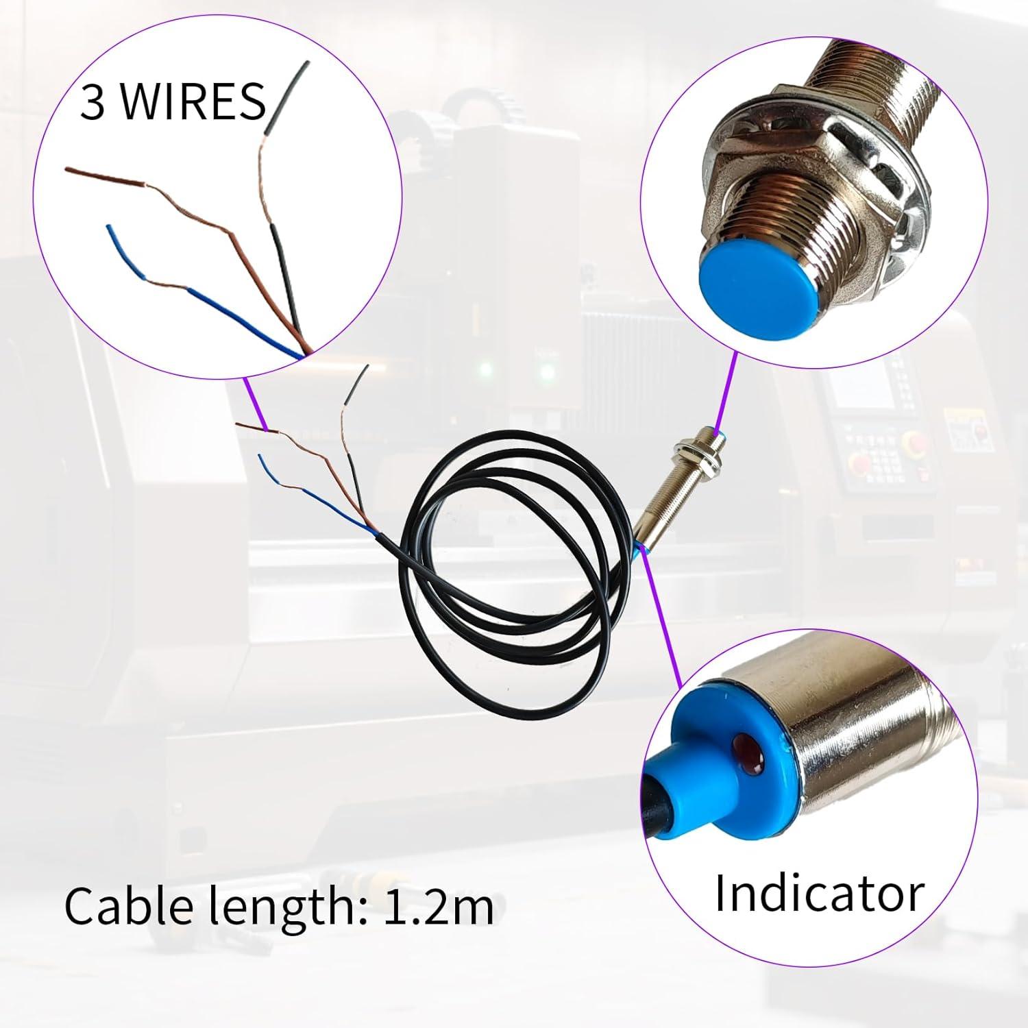 Sensor de Proximidad Hall NPN NJK-5002C 5 Pcs 6-36V DC