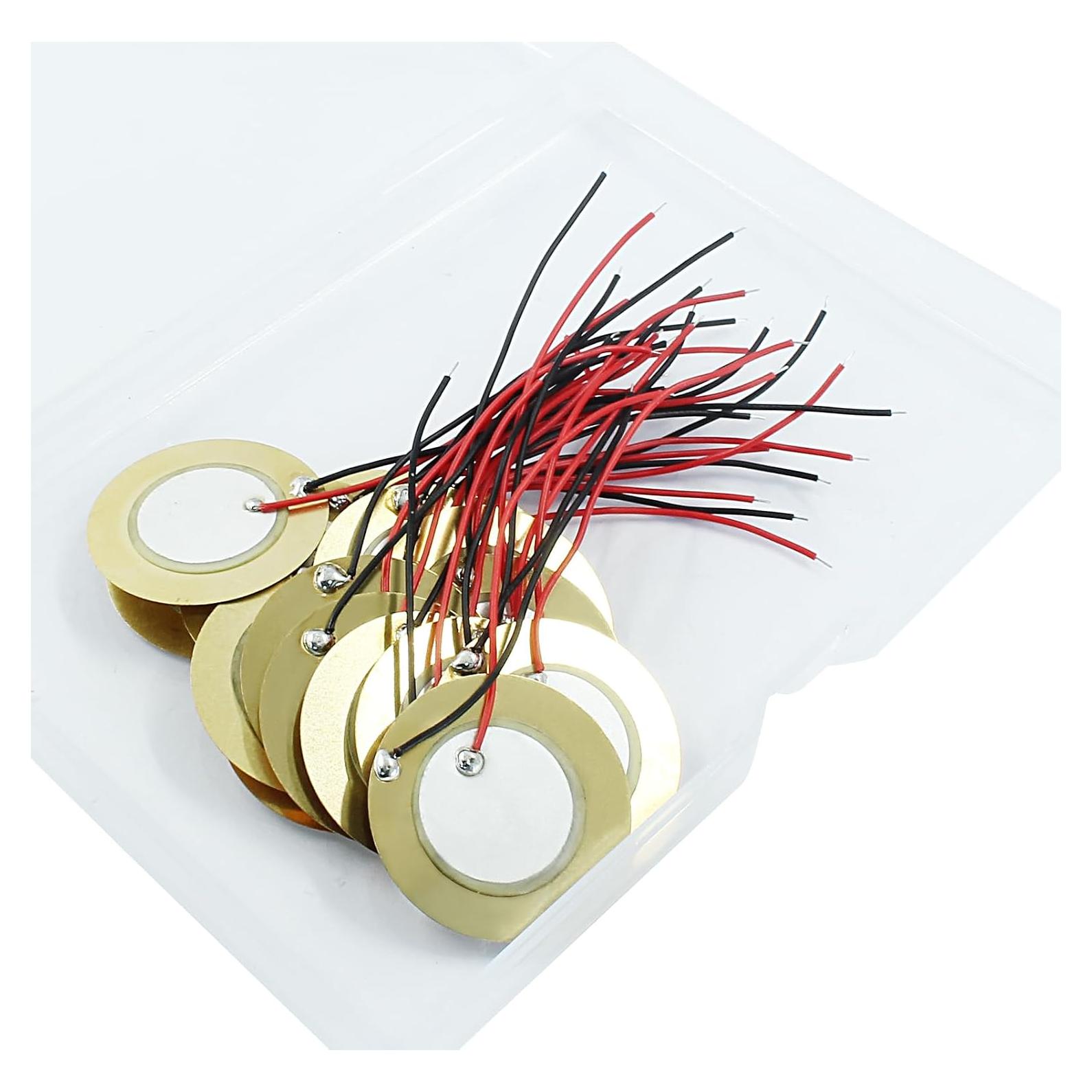 20 Discos Piezoeléctricos Murtenze 27mm para Instrumentos Acústicos