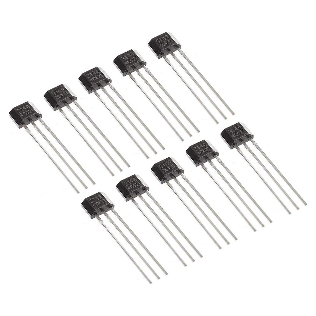 10 Sensores de Efecto Hall A3144 Bridgold 3 Pines 25mA