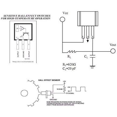 10 Sensores de Efecto Hall A3144 Bridgold 3 Pines 25mA