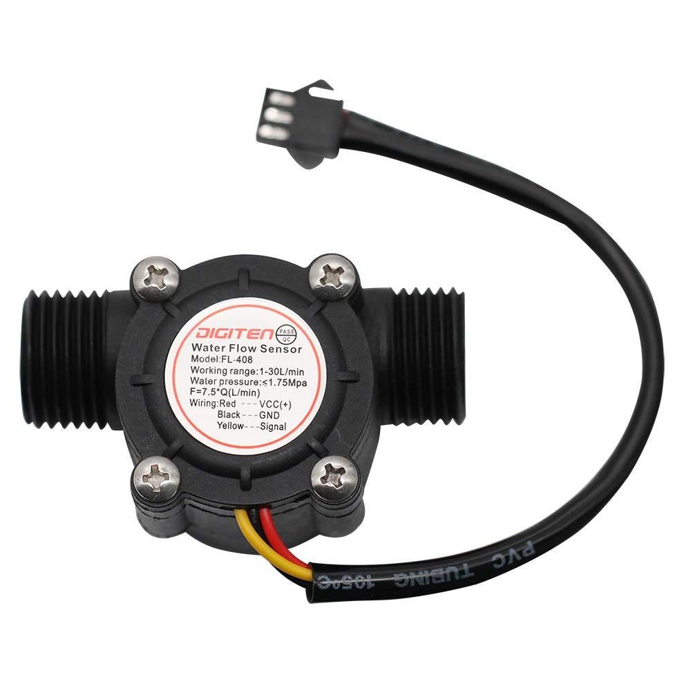 Sensor de Flujo de Agua DIGITEN G1/2" 1-30L/min DC 3-24V