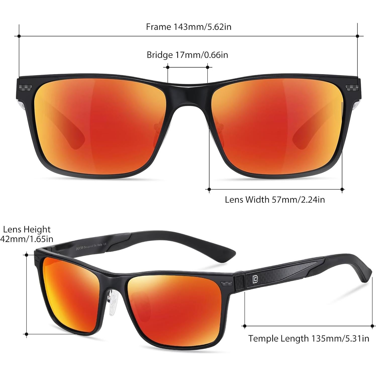 Gafas de sol polarizadas DUCO 8207 ligeras UV400 para hombres