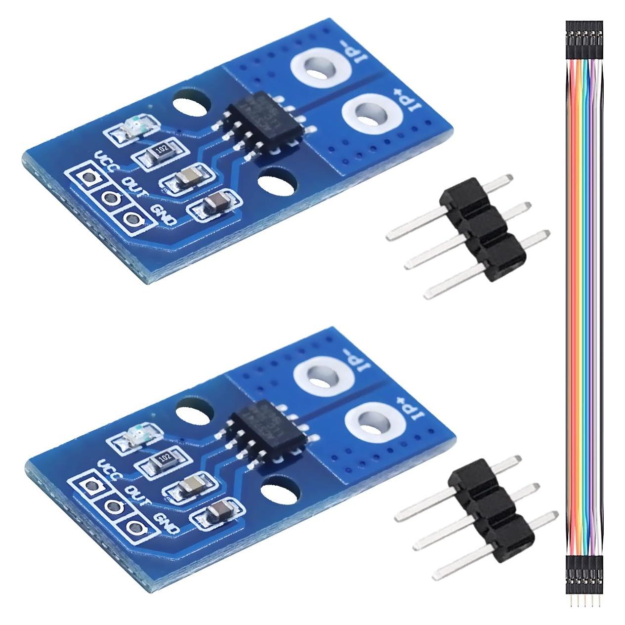 Módulo Sensor de Corriente Hall ACS724 50A 2 Pcs con Cables