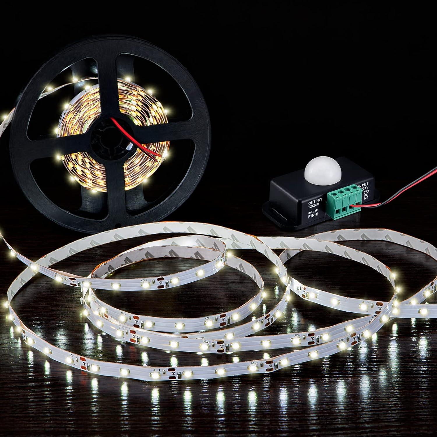 Paquete de 6 Sensores PIR LED 12V-24V Macarrie con Temporizador