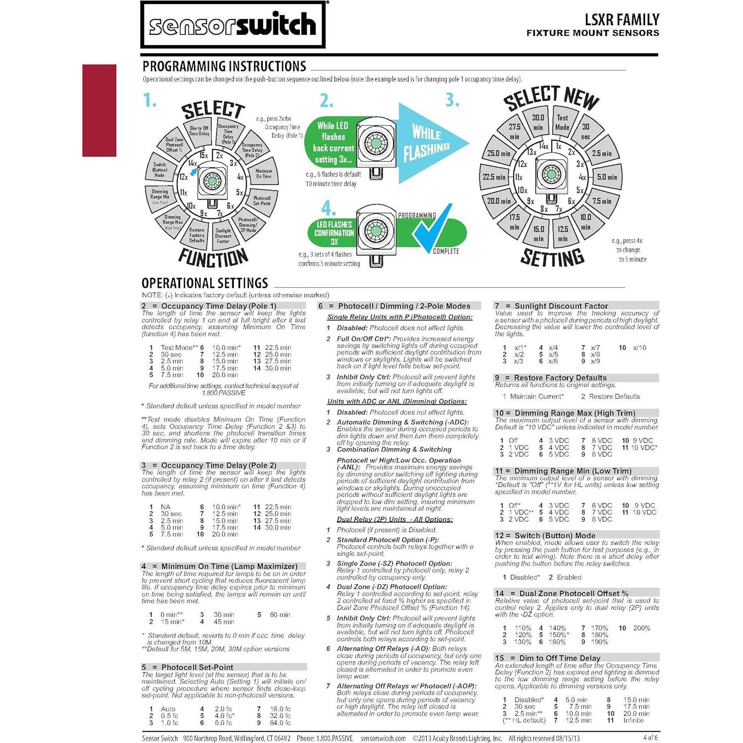 Sensor de Movimiento PIR Interior SensorSwitch LSXR 360°