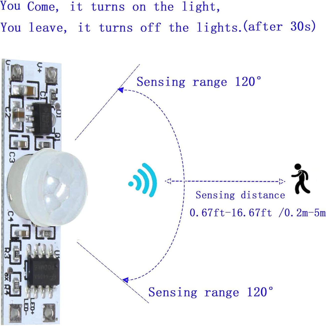 Interruptor de Sensor de Movimiento PIR HCSM 3 Piezas 1037