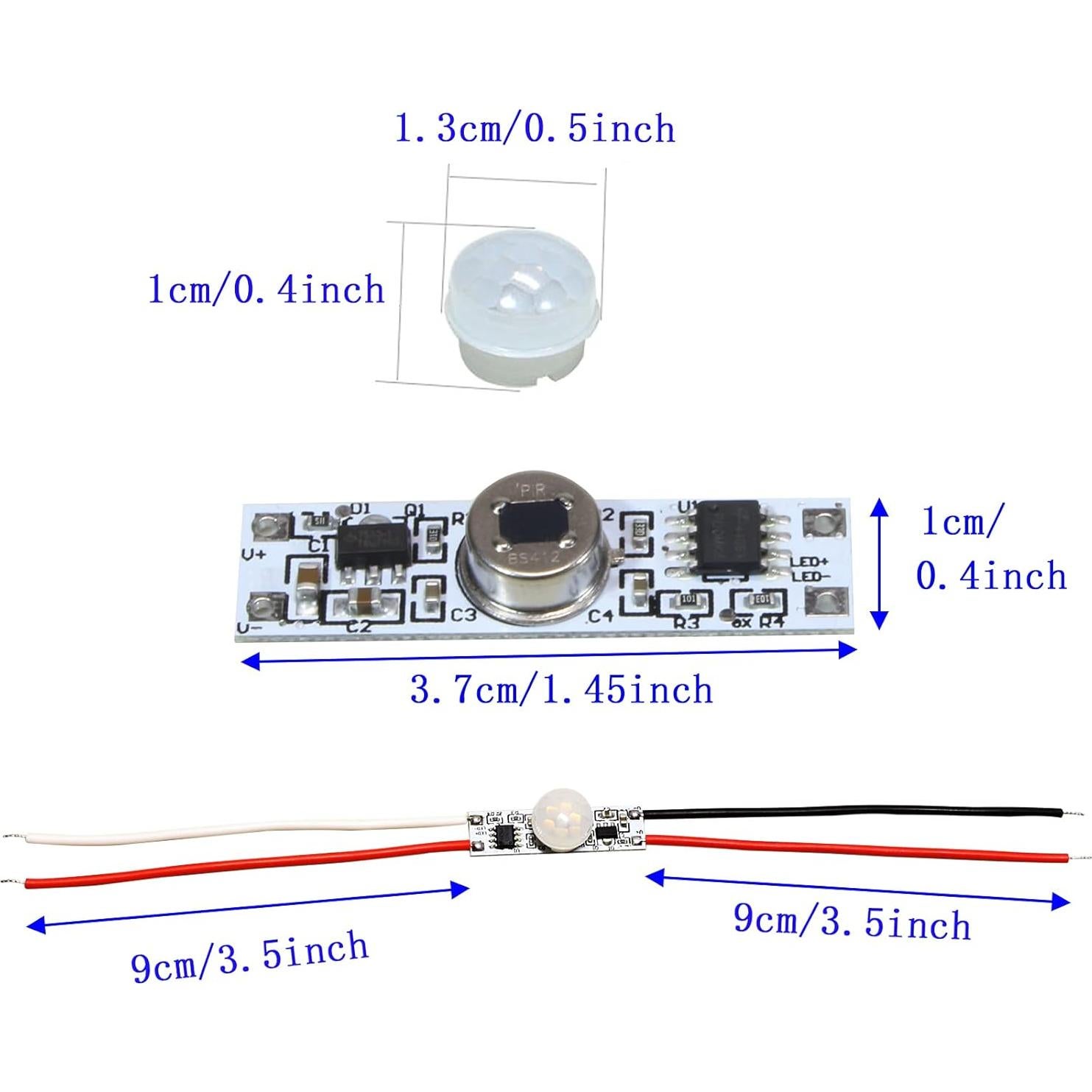 Interruptor de Sensor de Movimiento PIR HCSM 3 Piezas 1037