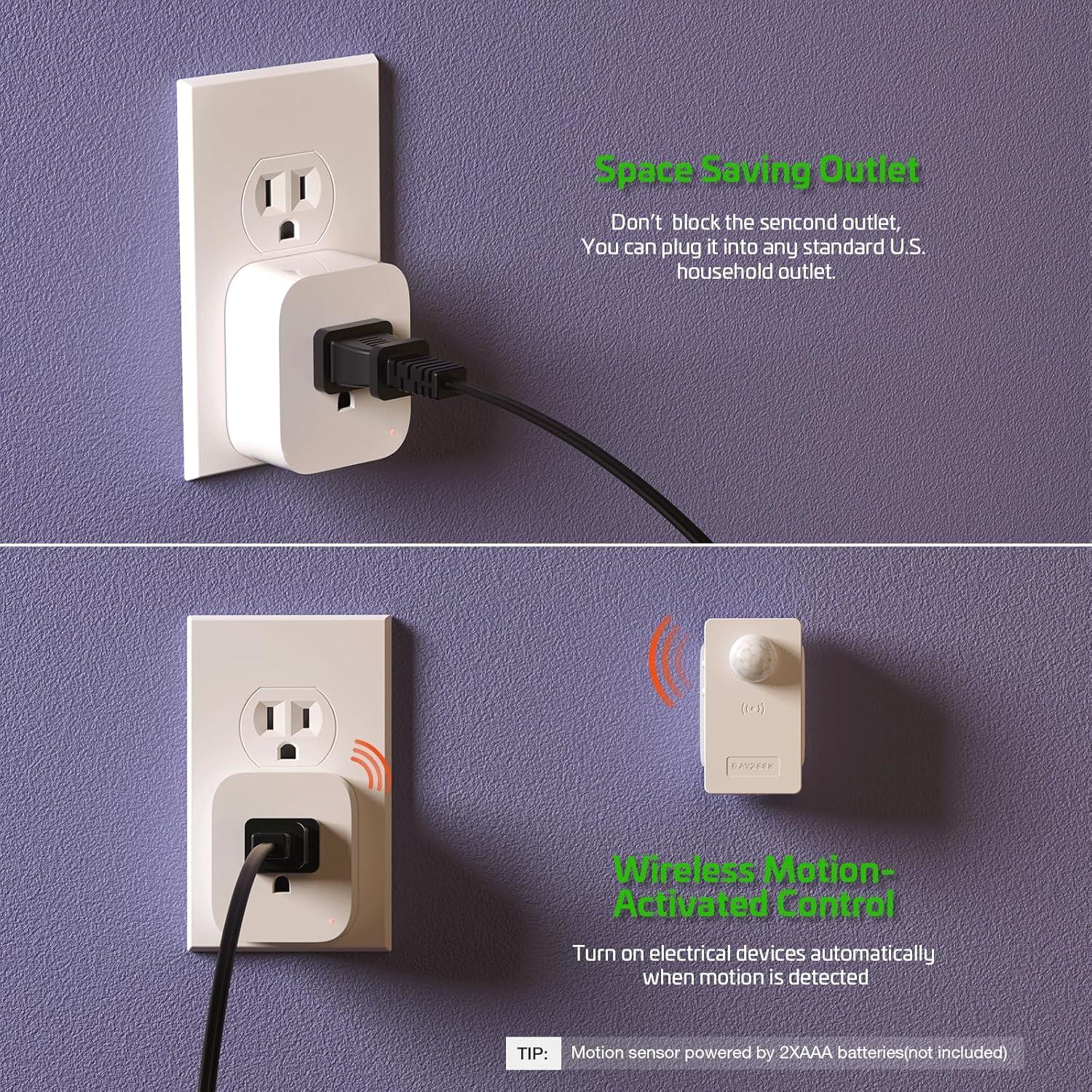 Kit Enchufe Inalámbrico con Sensor de Movimiento RAYZEEK 10A