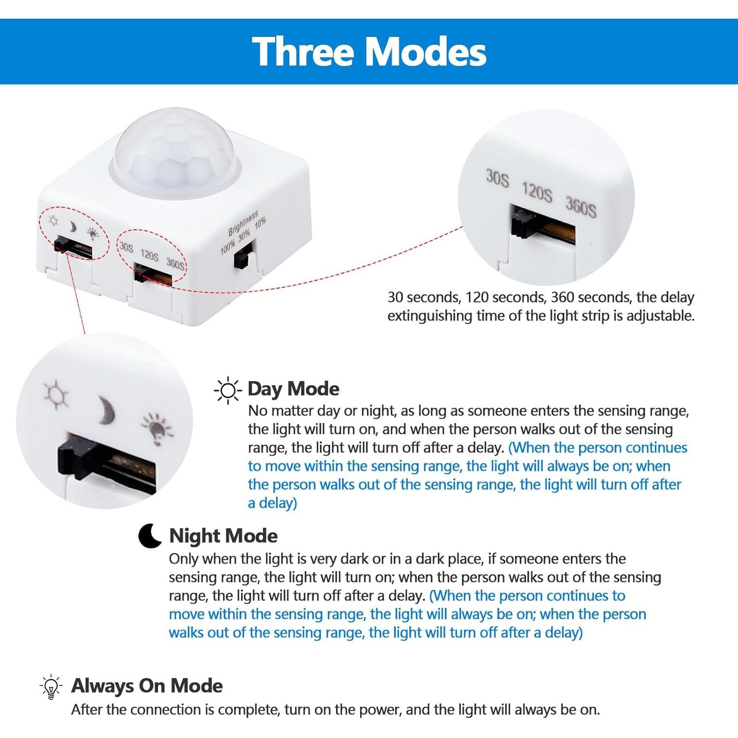 Interruptor Sensor de Movimiento PIR GOMING 5V 12V 24V 72W