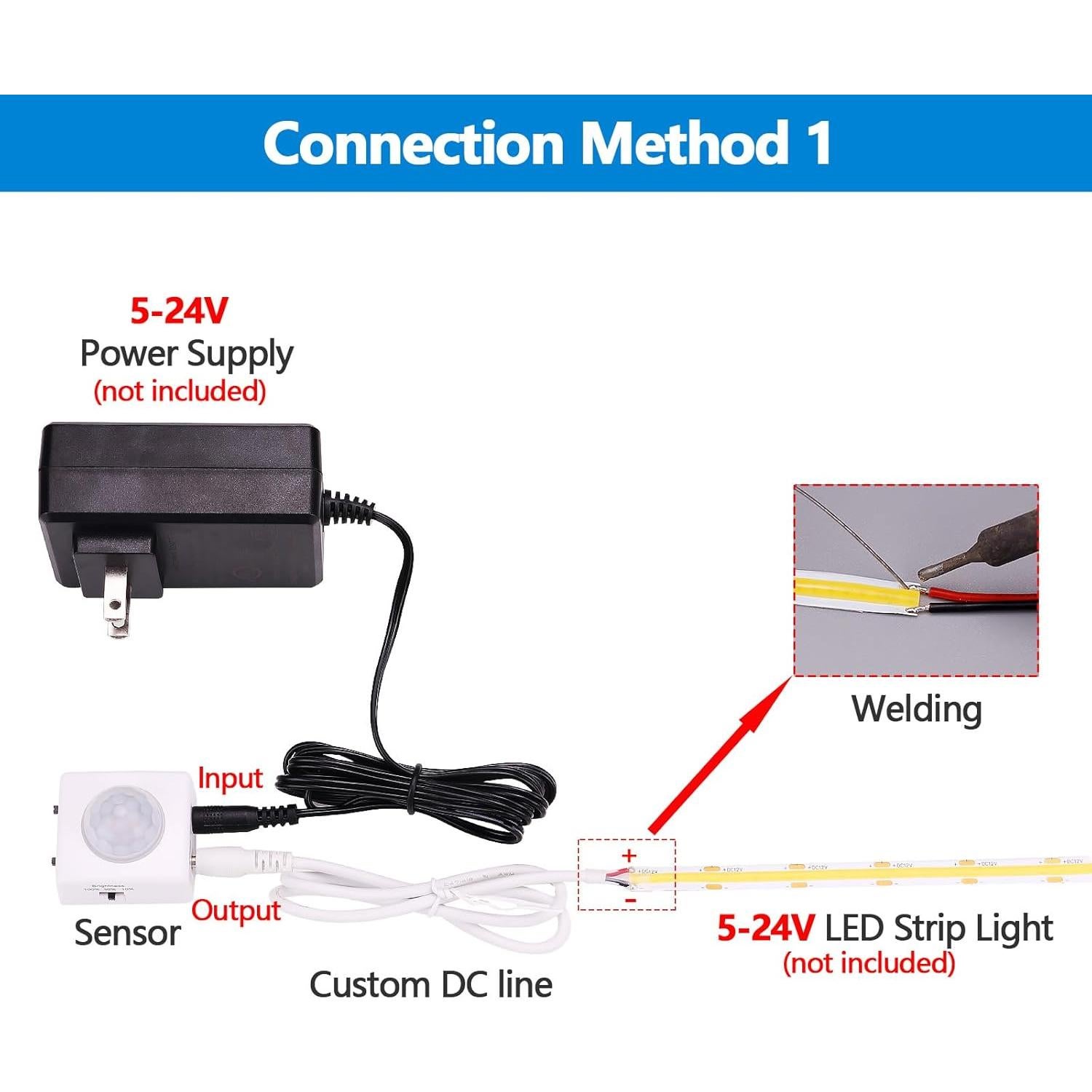Interruptor Sensor de Movimiento PIR GOMING 5V 12V 24V 72W