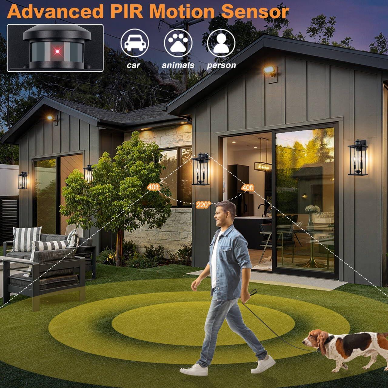 Aplique Exterior SIAFAVOI con Sensor de Movimiento 40.64 cm 2-Pack