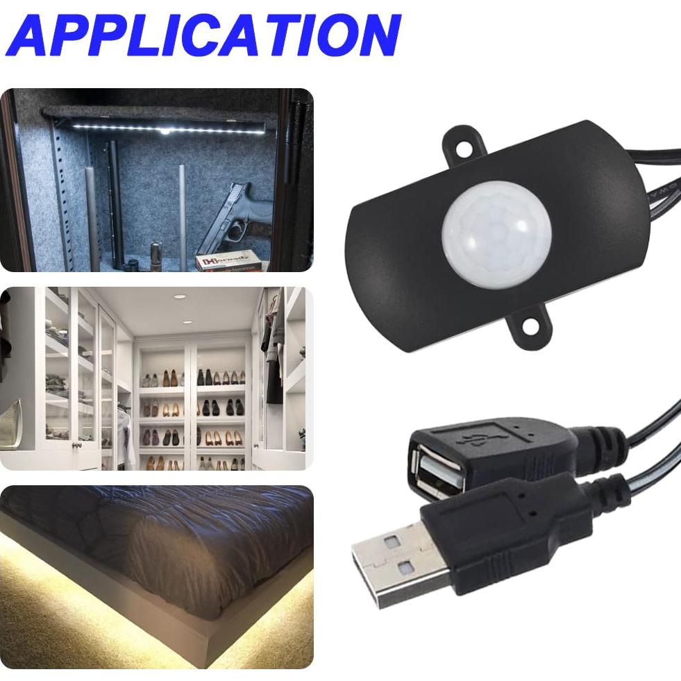 Interruptor de Sensor de Movimiento PIR USB 5V DKARDU - 2 Paquete