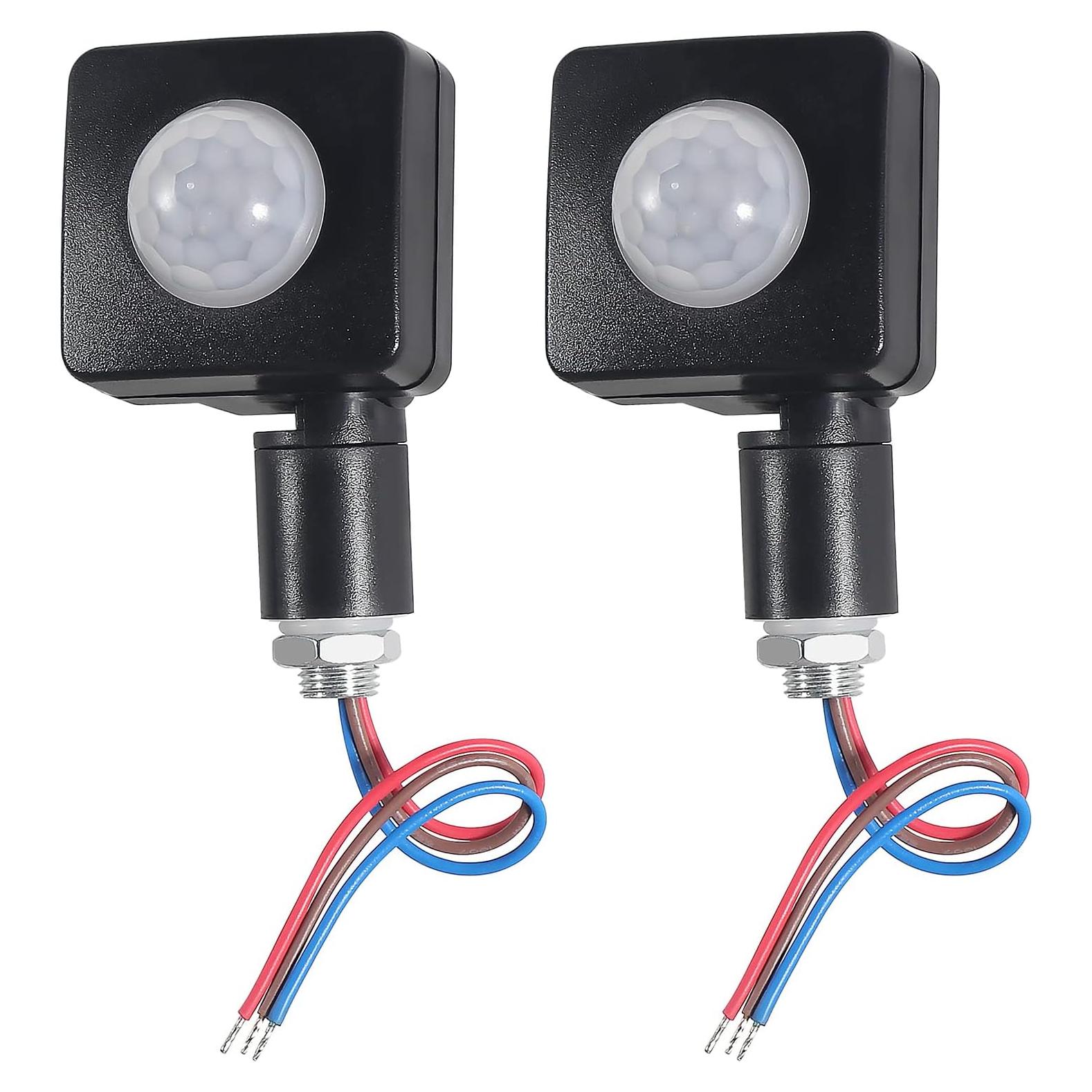 Sensor de Movimiento PIR AITIAO 2PCS Ajustable 6-8M