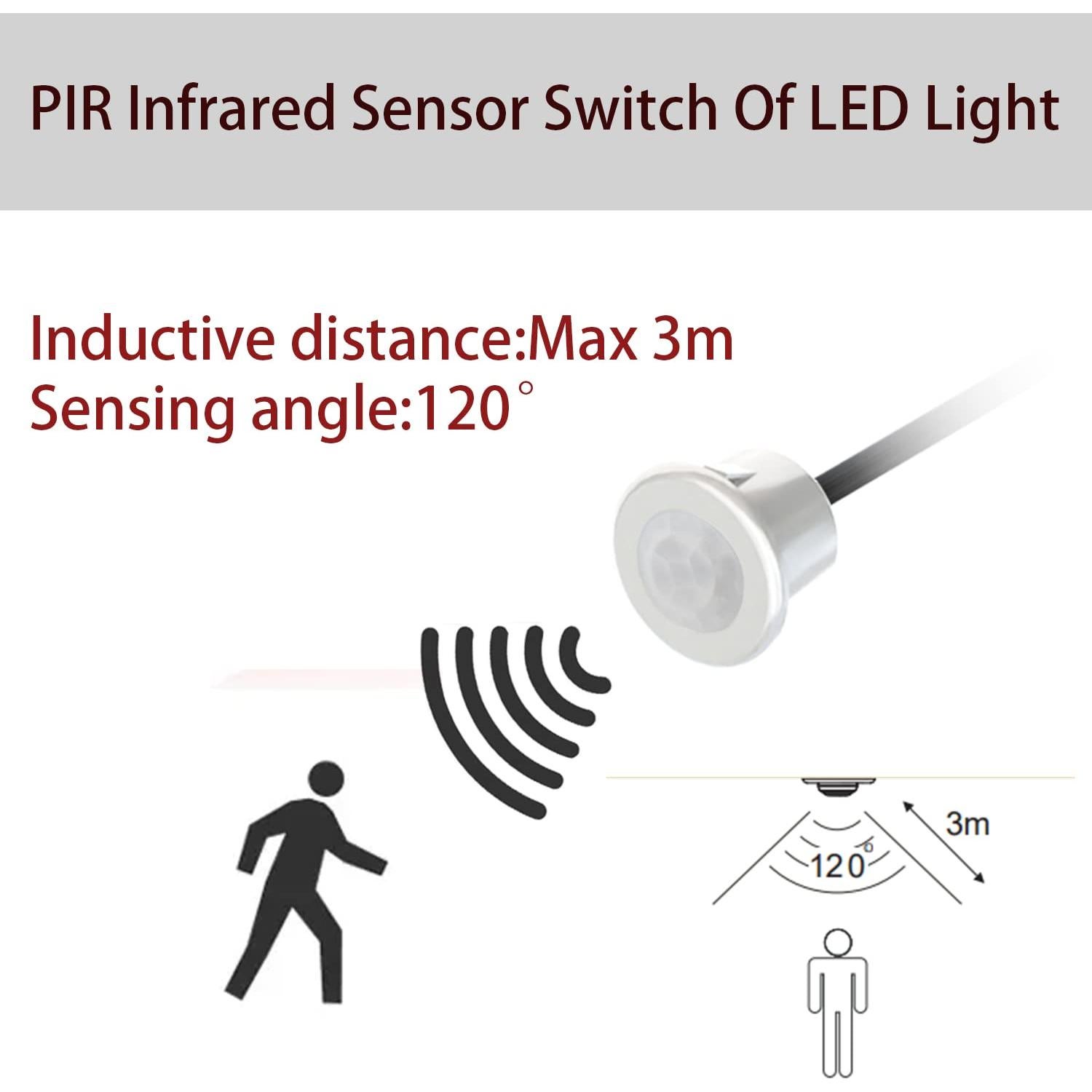 Interruptor de Luz LED con Sensor de Movimiento VST IH01 12V-24V