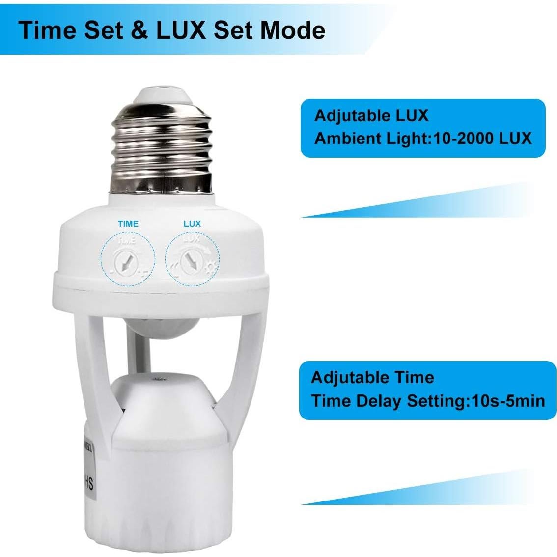 Adaptador de Bombilla con Sensor de Movimiento Toplimit E26/E27