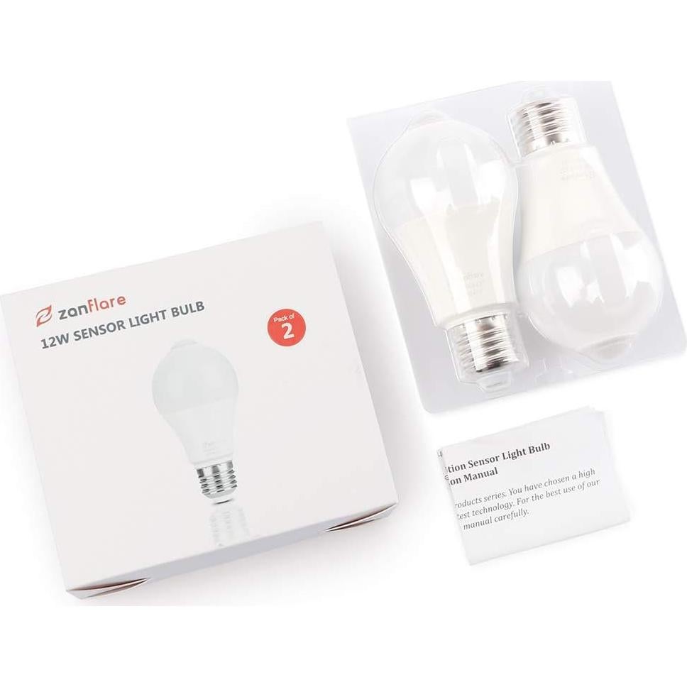 Bombillas LED Zanflare 12W E27 con Sensor de Movimiento 850LM