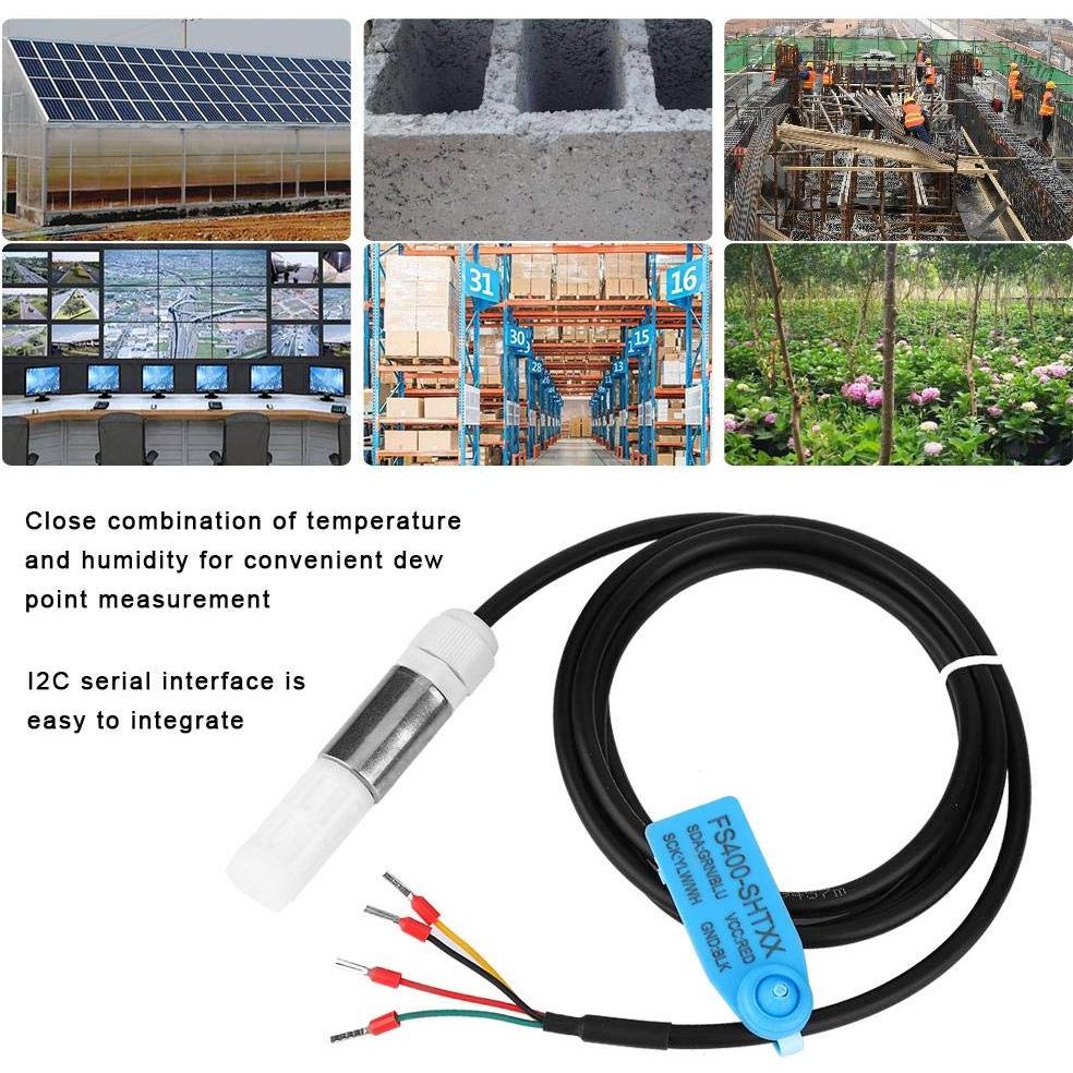 Sensor de Humedad y Temperatura FS400-SHT30 I2C Acero Inoxidable