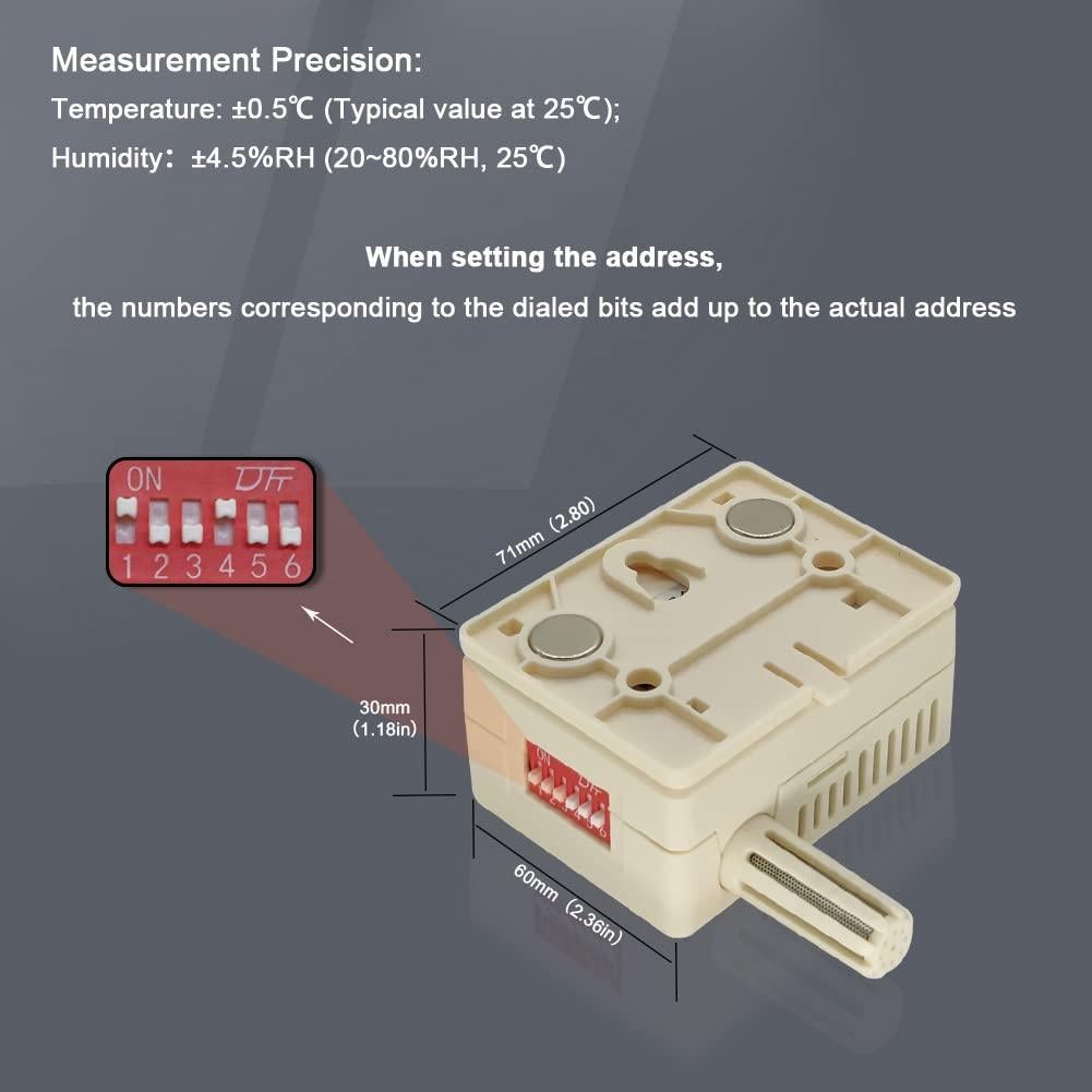 Sensor de Temperatura y Humedad Shidekaifa RS485 Alta Precisión