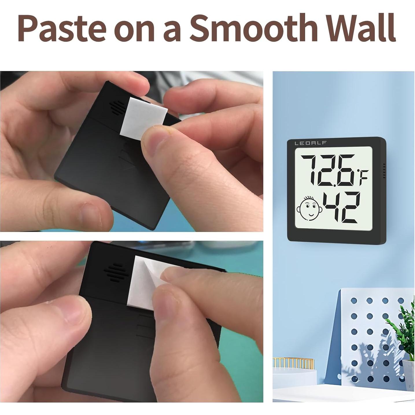 Higrómetro Digital LEOALF Paquete de 6 Termómetros 14.81x9.70cm