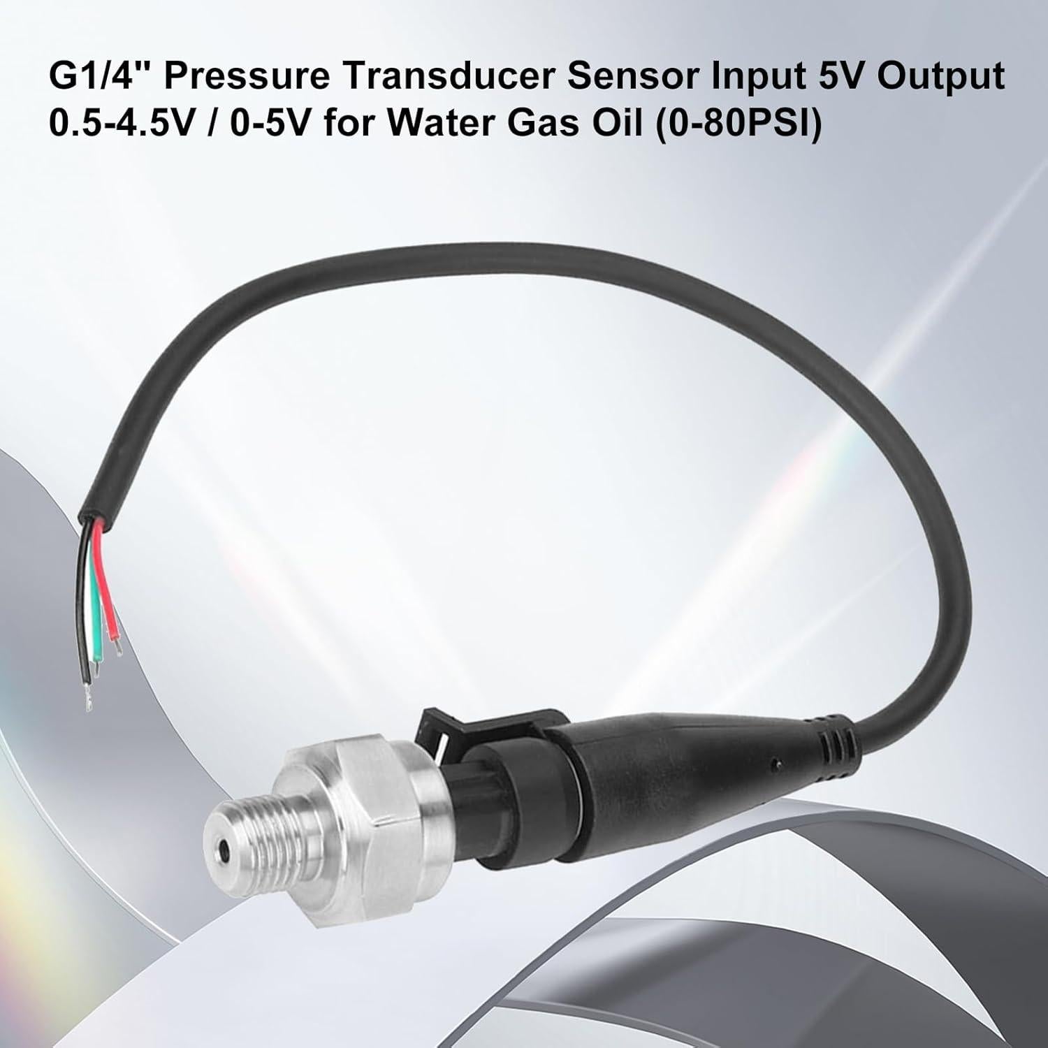 Sensor de Presión G1/4 Walfront 0-80 PSI Acero Inoxidable