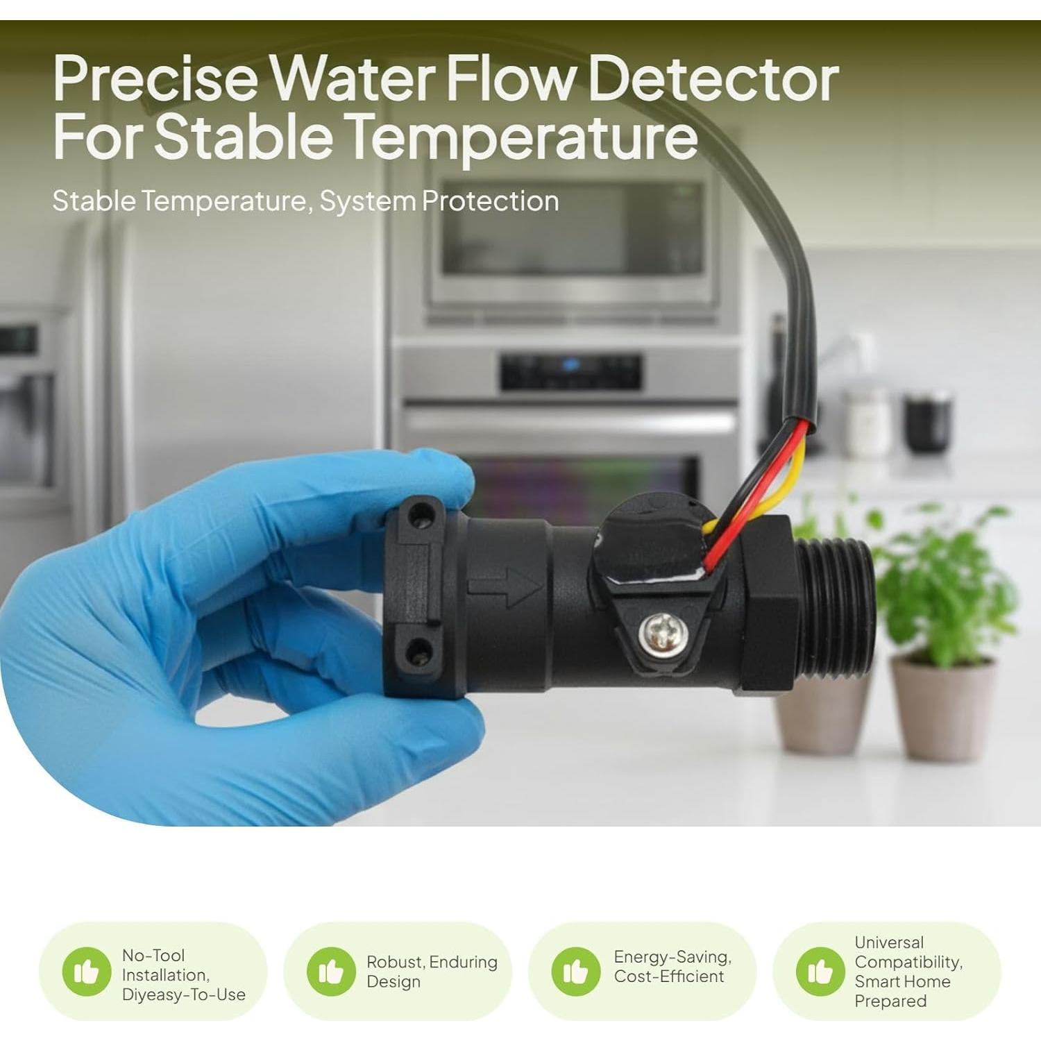 Interruptor de Flujo de Agua Efecto Hall 21x8.6cm