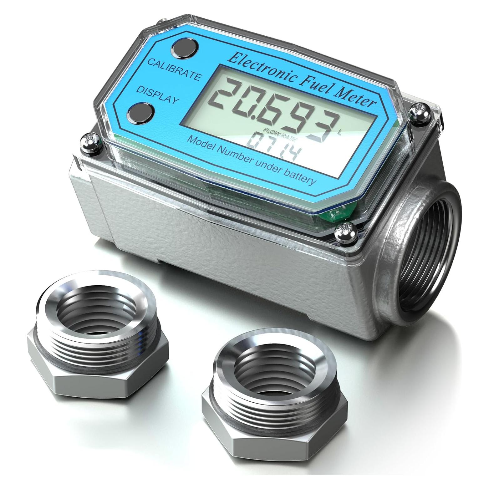 Medidor de Flujo Turbina Digital 19mm 10-100L/min LCD