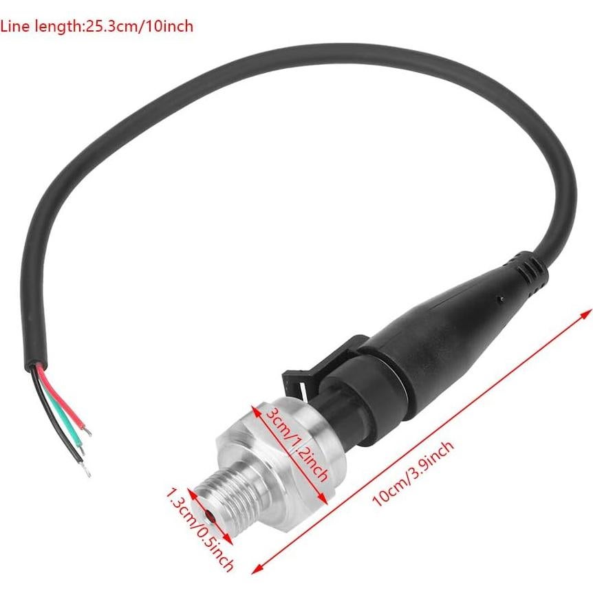 Transductor de Presión Eujgoov 0-10 PSI Acero Inoxidable