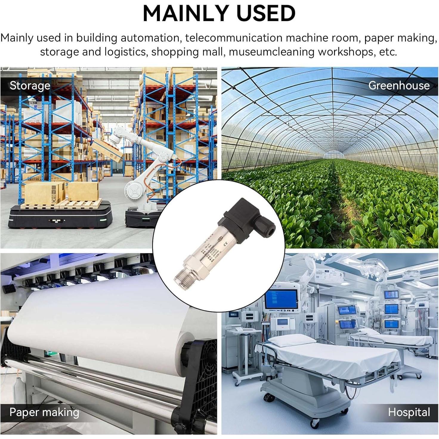 Sensor de Presión 24VDC Jwthee 0-3bar Acero Inoxidable