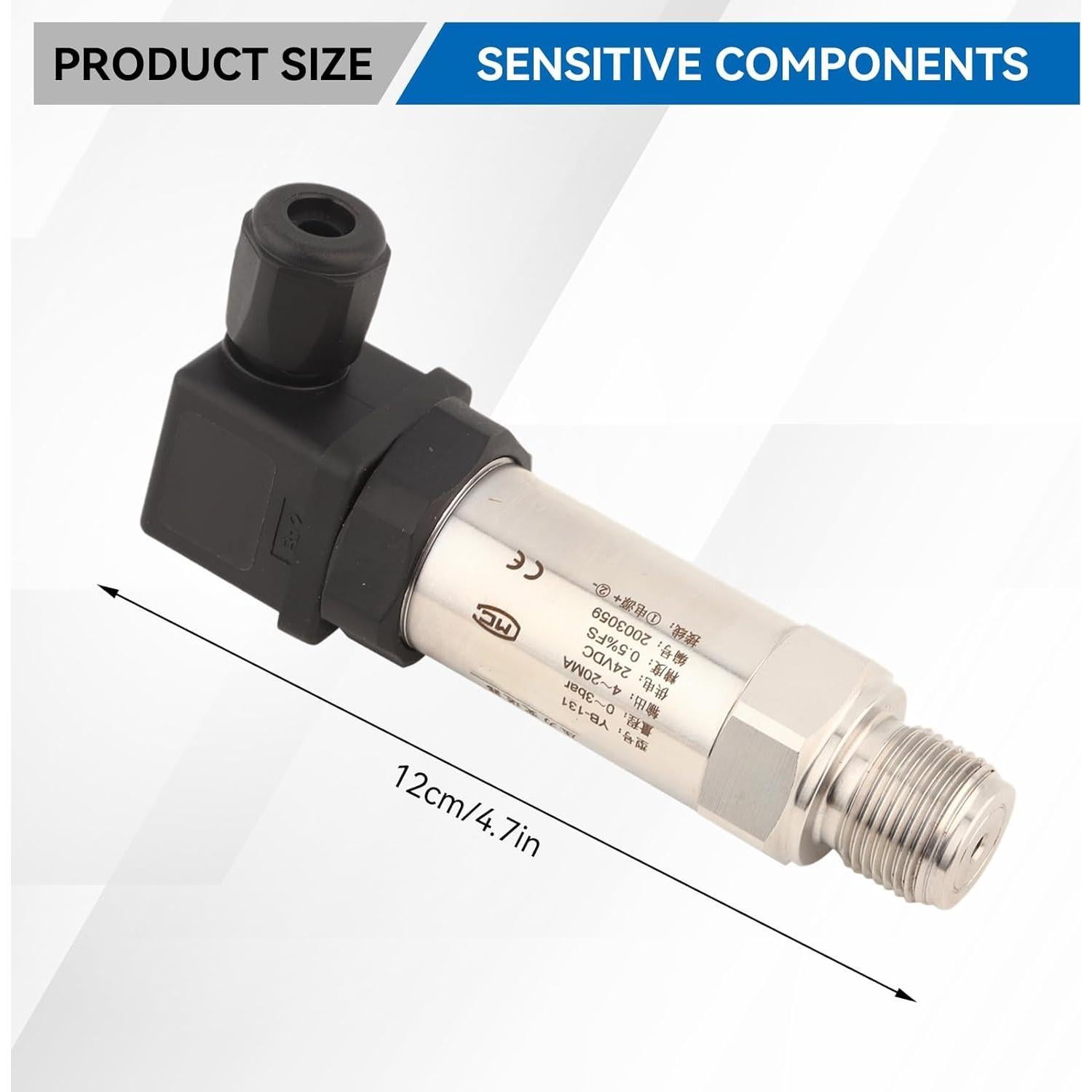 Sensor de Presión 24VDC Jwthee 0-3bar Acero Inoxidable