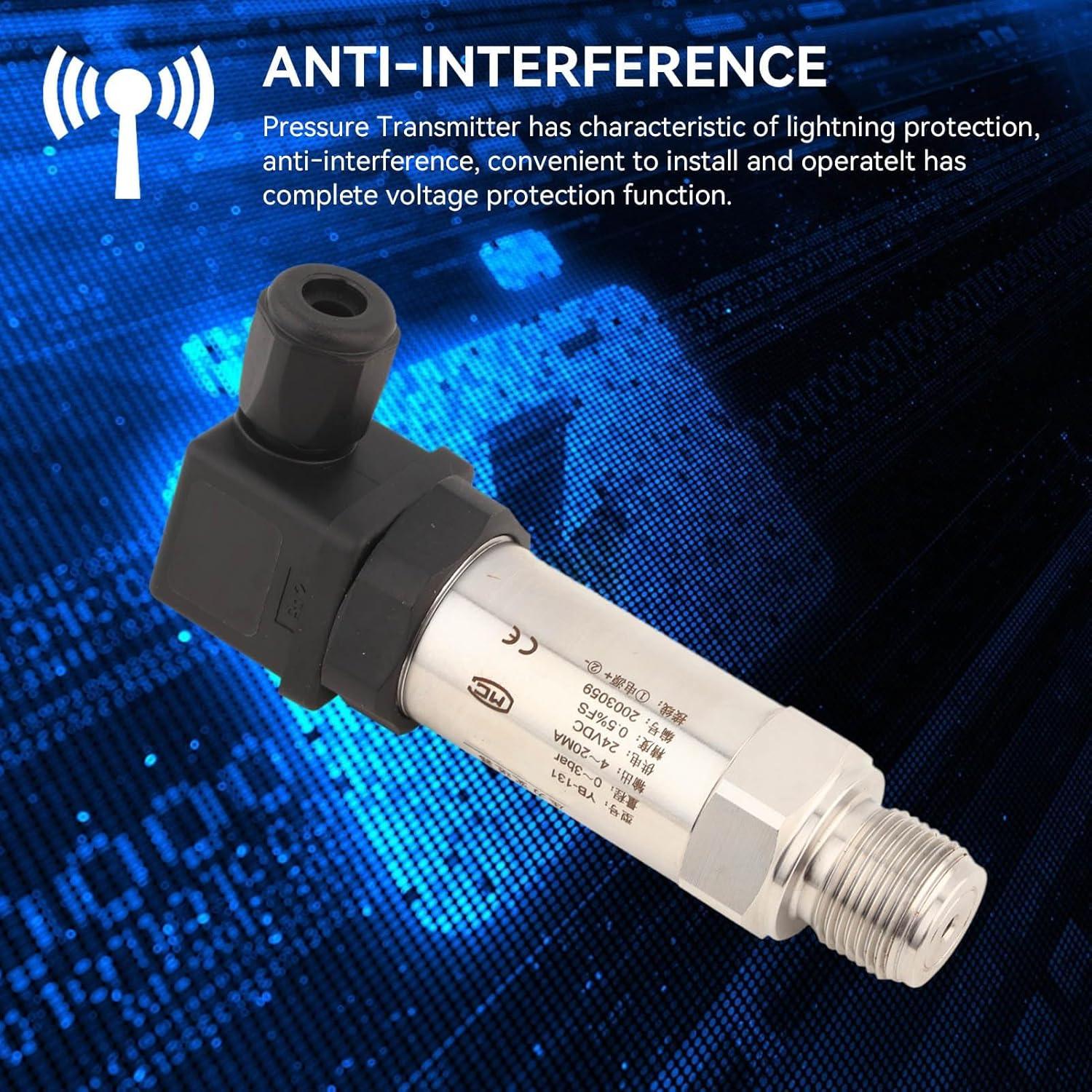 Sensor de Presión 24VDC Jwthee 0-3bar Acero Inoxidable