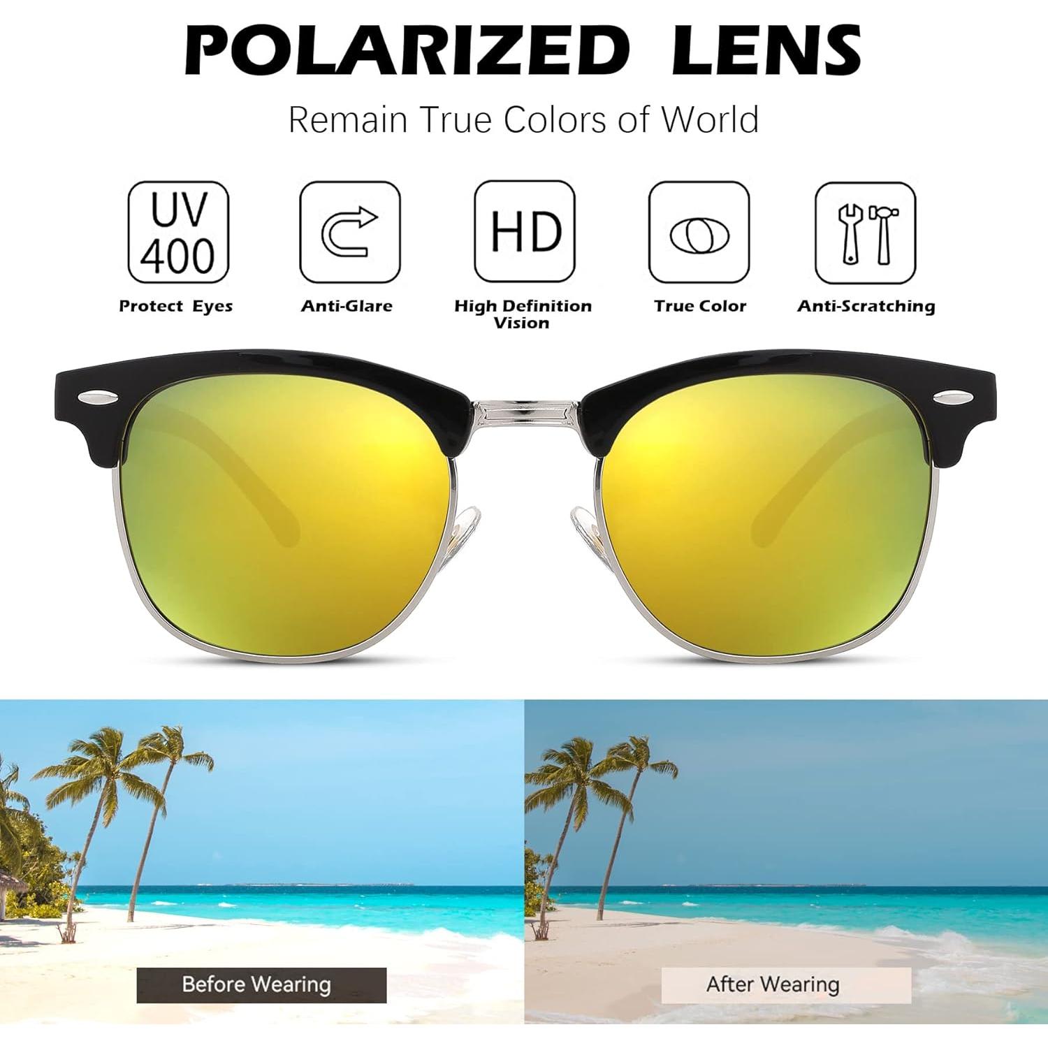 Gafas de sol polarizadas Pro Acme UV 400 unisex semi sin montura