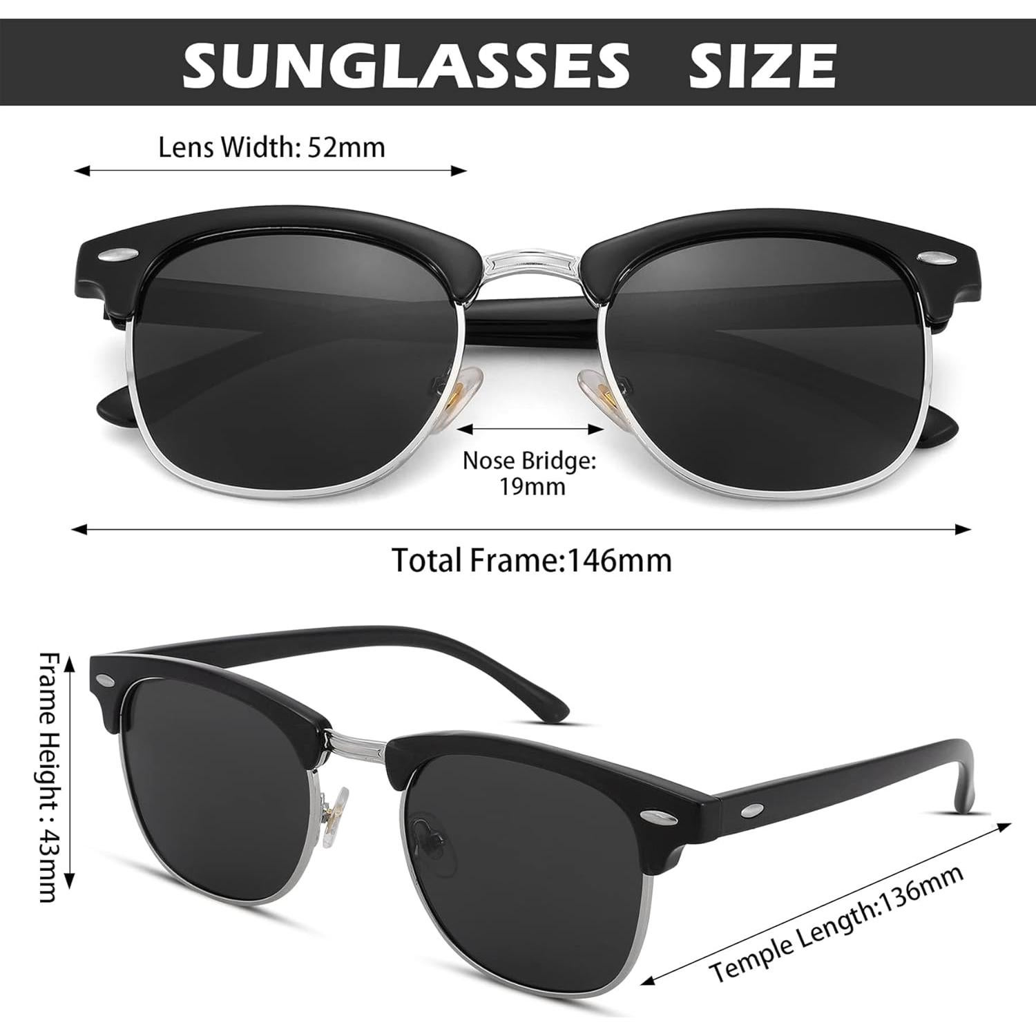 Gafas de sol polarizadas Pro Acme UV 400 unisex semi-rimless