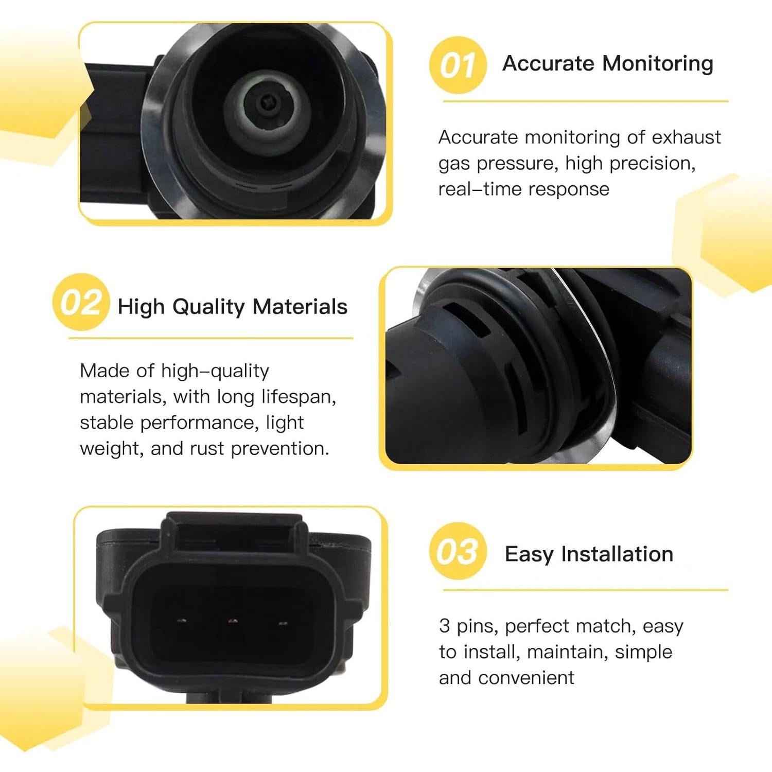 Sensor de Presión del Tanque de Combustible GruDawu para Ford F-150 1997-2004