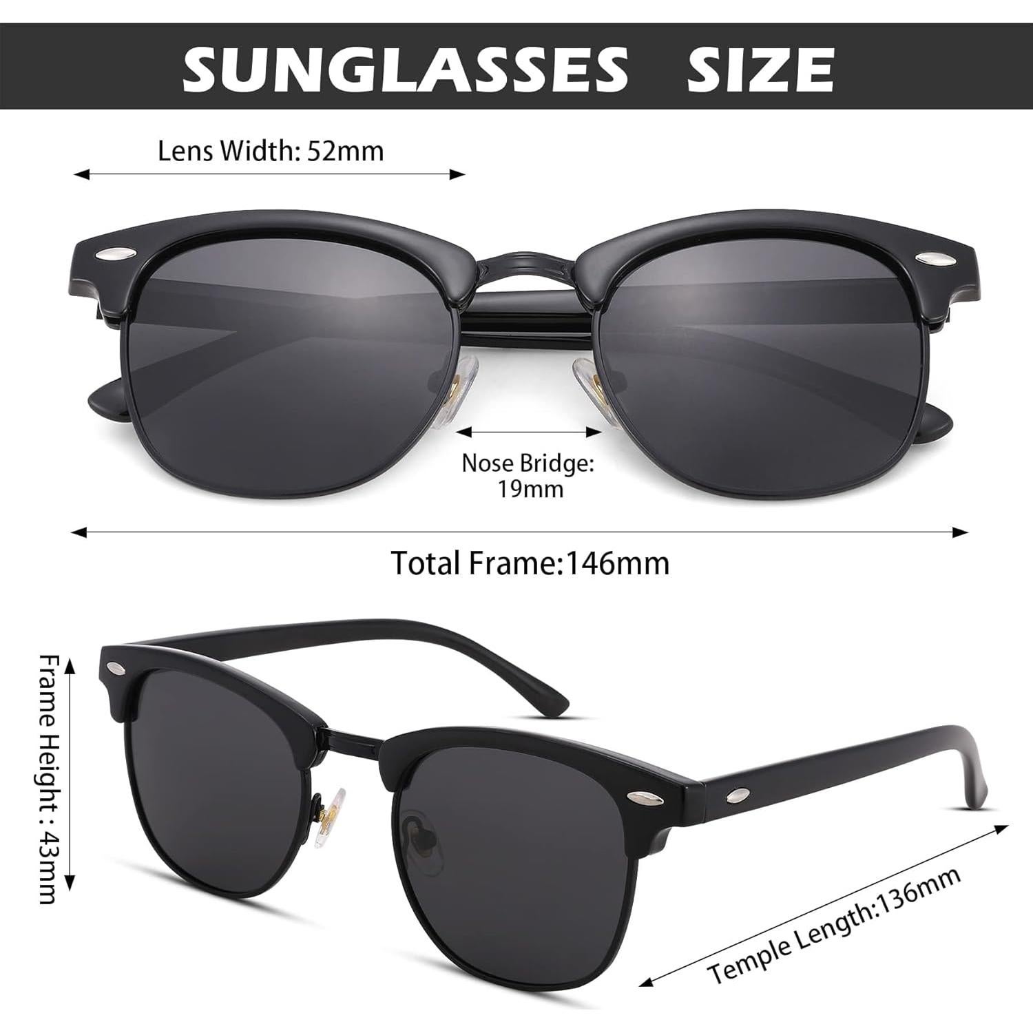 Gafas de sol Pro Acme UV400 polarizadas unisex semi sin montura