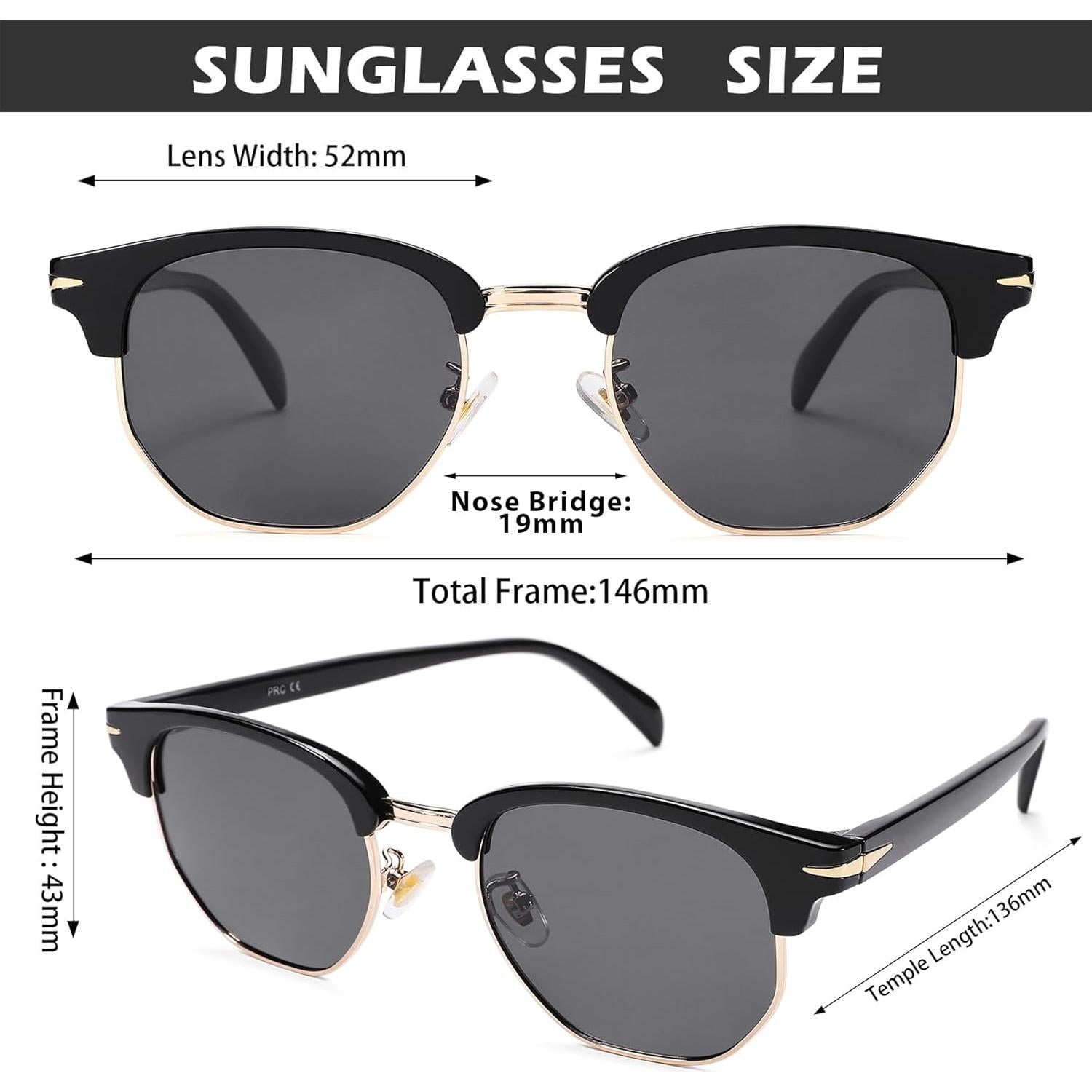 Gafas de sol polarizadas Pro Acme UV 400 unisex semi-rimless