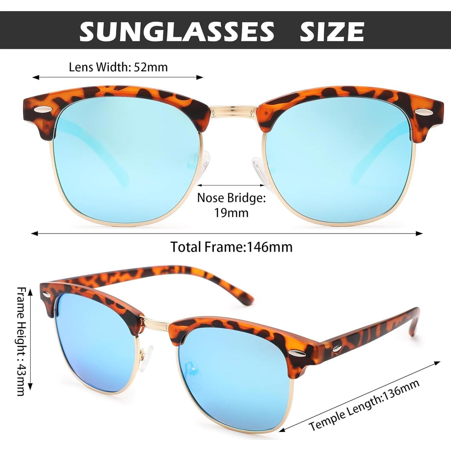 Gafas de sol Pro Acme semi-rimless UV400 unisex