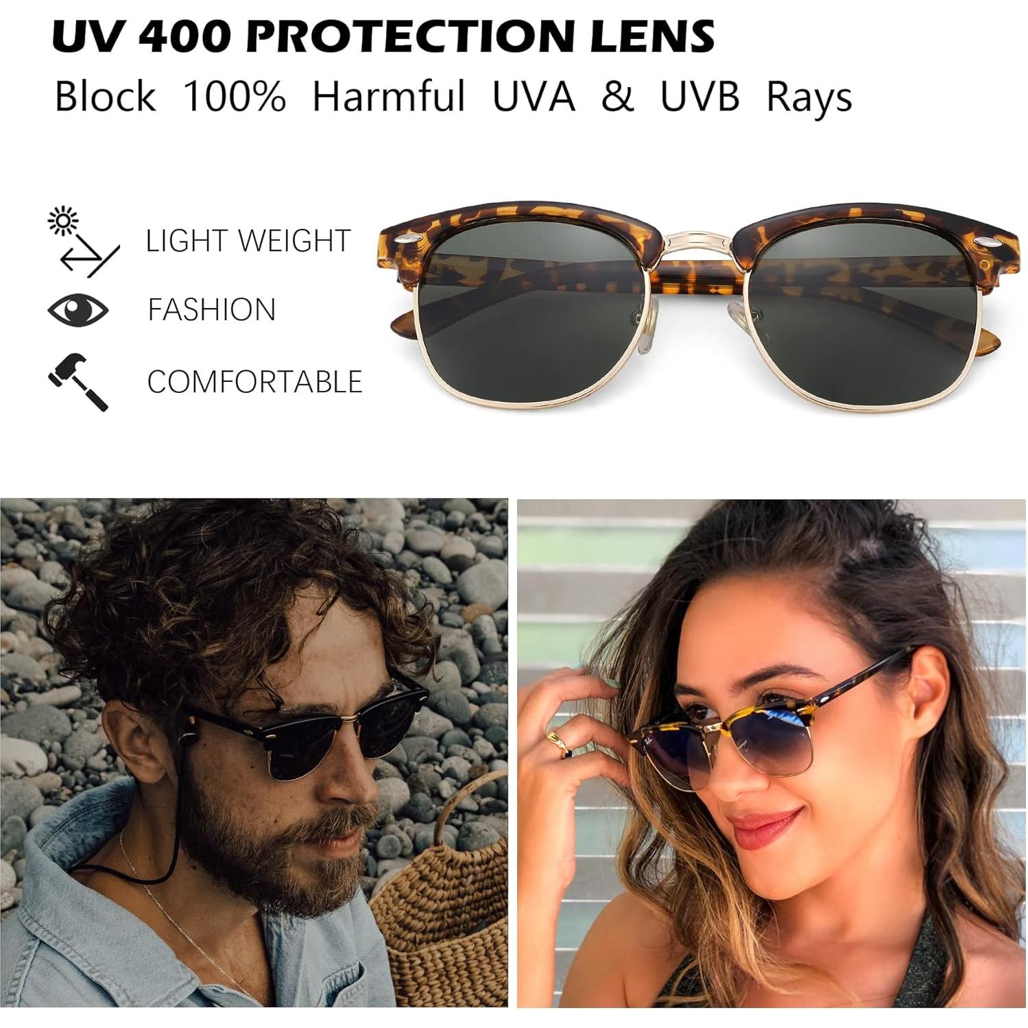 Gafas de sol polarizadas Pro Acme UV 400 unisex semi-rimless