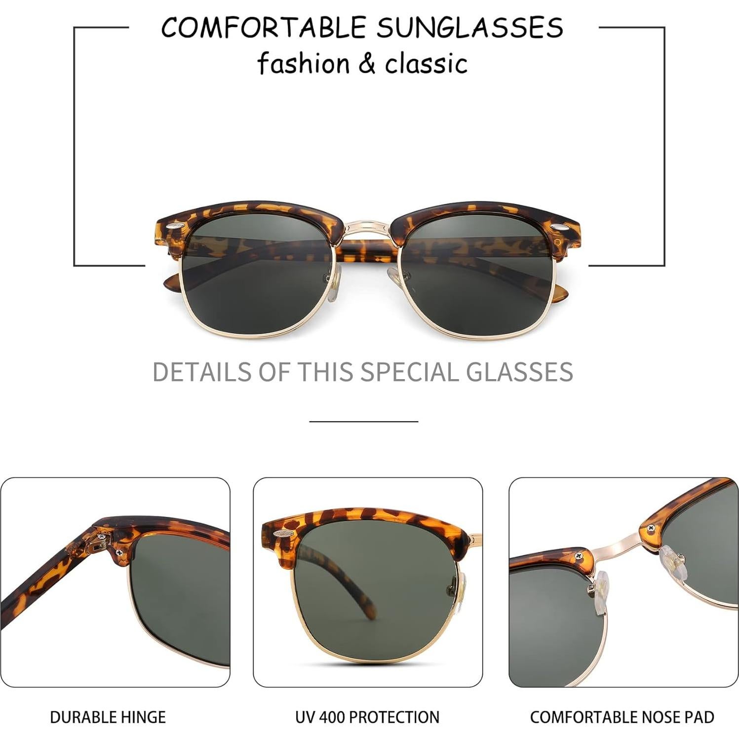 Gafas de sol Pro Acme semi sin montura UV 400 unisex