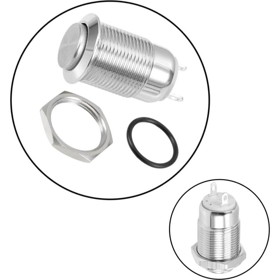 Interruptores de Botón Momentáneo Lhazemu 8PCS 12mm IP65