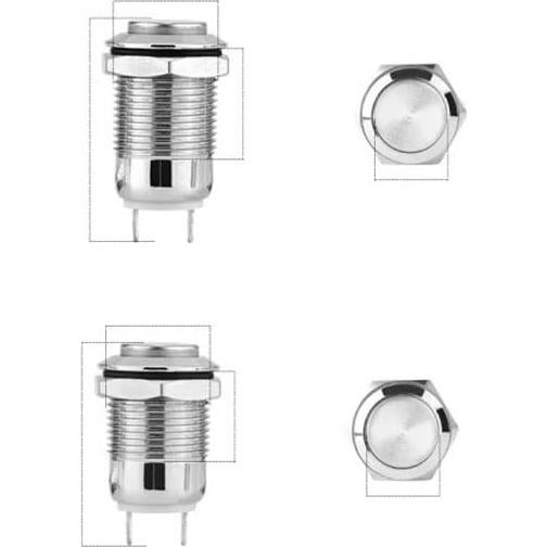 Interruptores de Botón Momentáneo Lhazemu 8PCS 12mm IP65