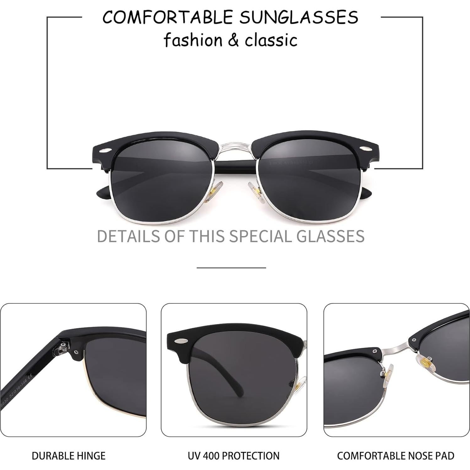 Gafas de sol Pro Acme UV400 polarizadas unisex negras