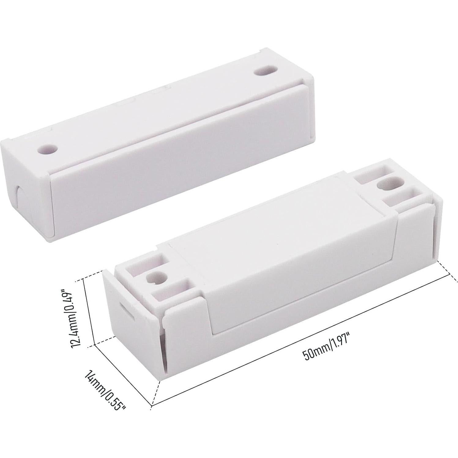 5 Pcs Interruptor Reed Magnético NC FOCMKEAS Blanco 50mm