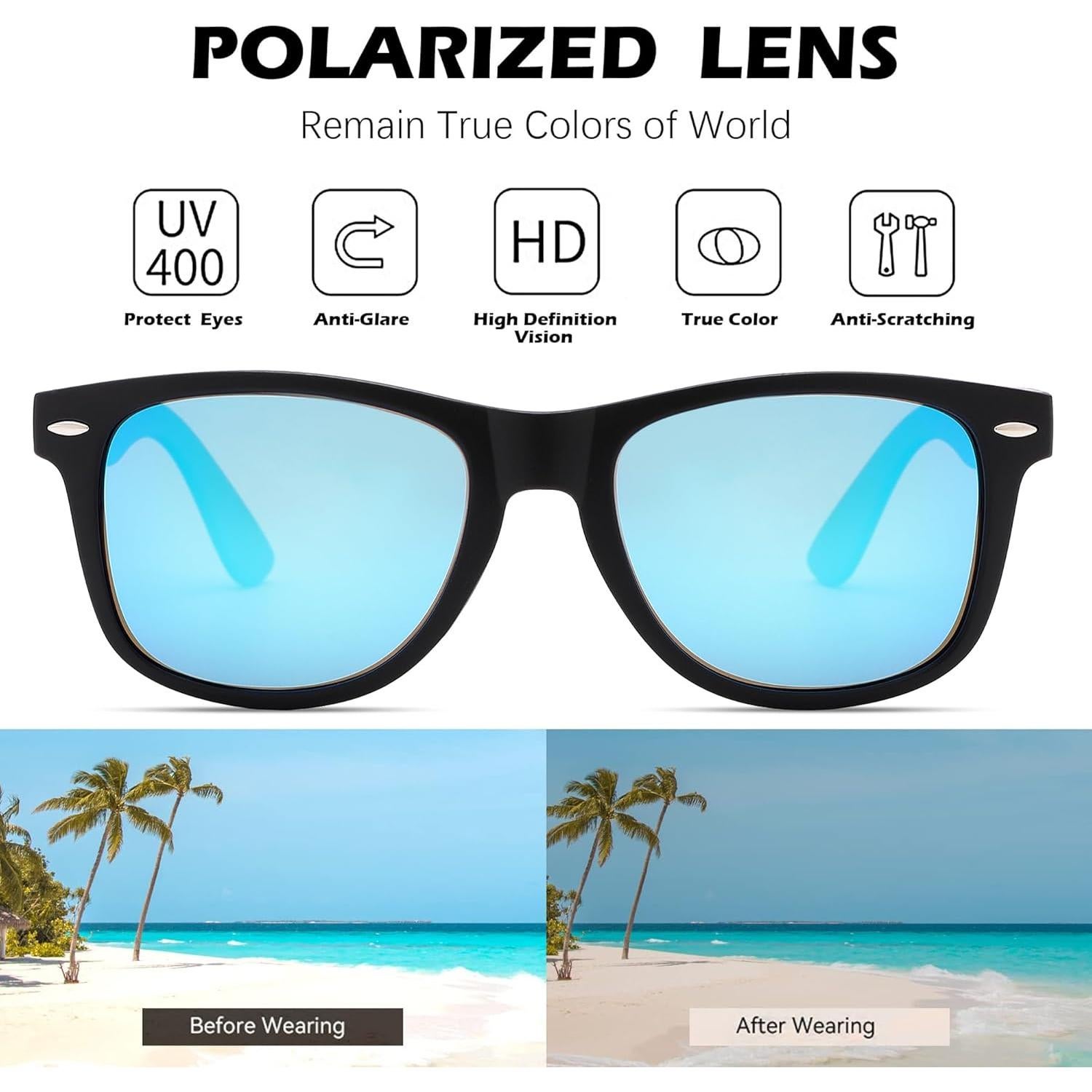 Gafas de sol Pro Acme UV400 polarizadas unisex negras