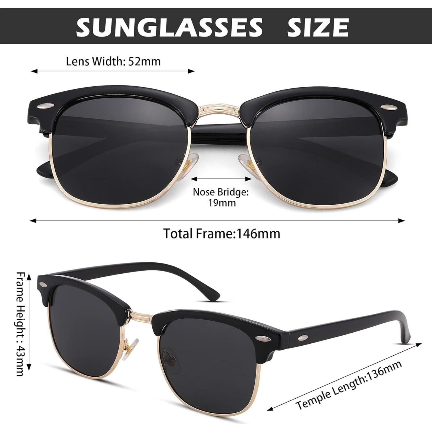 Gafas de sol polarizadas Pro Acme UV 400 unisex semi sin montura