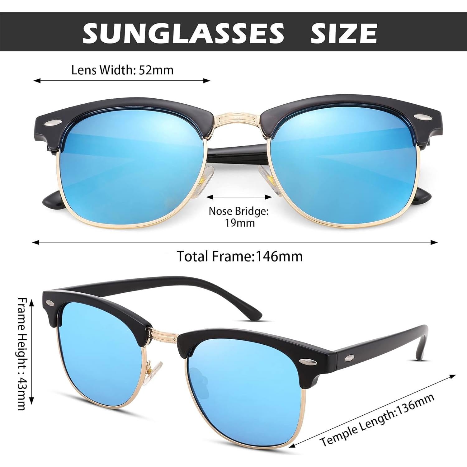 Gafas de sol polarizadas Pro Acme UV 400 unisex semi-rimless