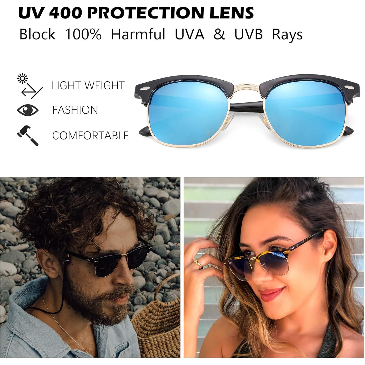 Gafas de sol polarizadas Pro Acme UV 400 unisex semi-rimless